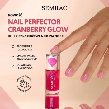 Semilac Odżywka Do Paznokci Nail Perfector Cranberry Glow 9 ml