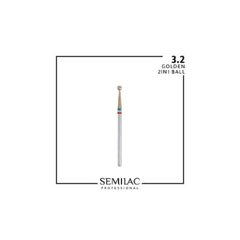 Semilac Professional - frez Golden 3.2 Kulka 2w1