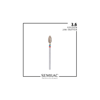 Semilac Professional - frez Golden 3.6 2w1 Buffer